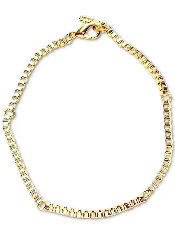 Браслет-Цепочка с цепочкой-коробкой золотого тона Minu Jewels — золотистый