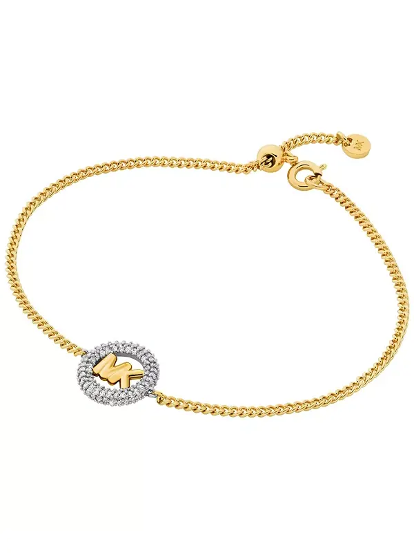 Браслет с логотипом Pavé Michael Kors — изображение 1 из 3, оттенок золото
