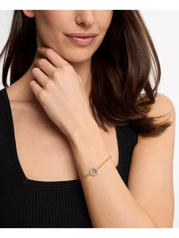 Браслет с логотипом Pavé Michael Kors — изображение 3 из 3, оттенок золото