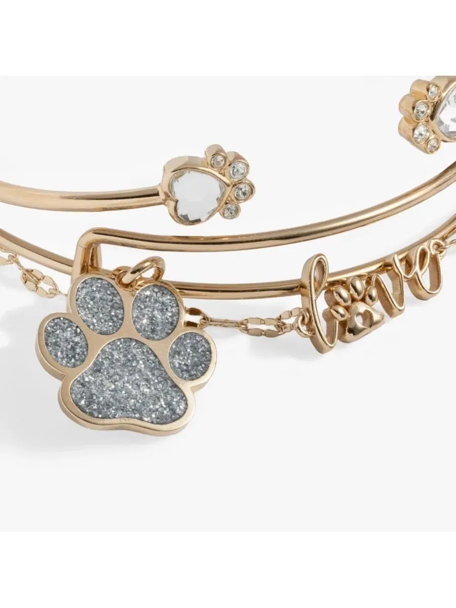 Набор из 3 браслетов «Лапы любви» Alex And Ani — изображение 2 из 3, оттенок нет цвета