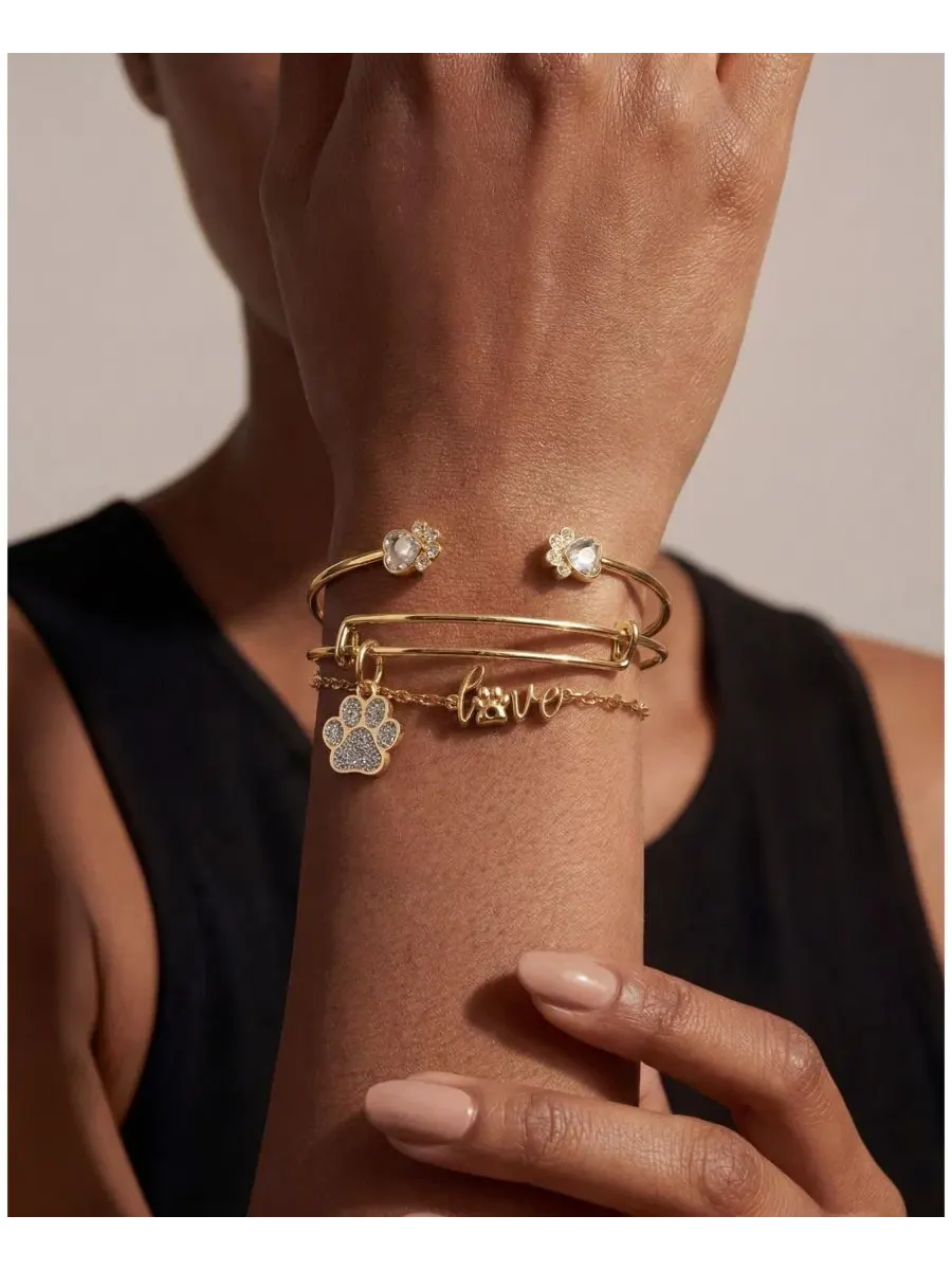 Набор из 3 браслетов «Лапы любви» Alex And Ani — изображение 3 из 3, оттенок нет цвета
