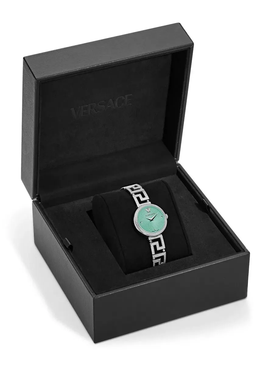 Женские часы Greca Goddess из нержавеющей стали, 28 мм Versace — изображение 4 из 5, оттенок серебряный