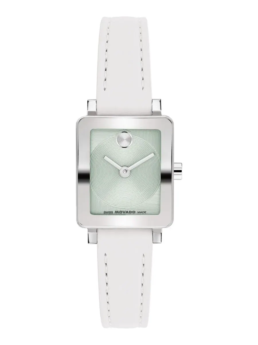 Женские часы Bold Evolution 2.0 Mini Tank Swiss Quartz White Leather Watch, 20x23мм Movado — изображение 1 из 4