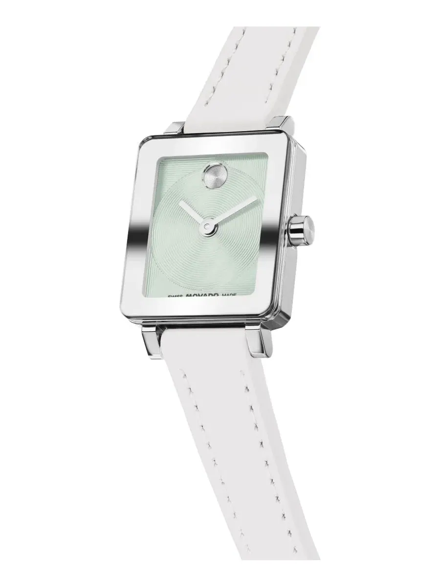 Женские часы Bold Evolution 2.0 Mini Tank Swiss Quartz White Leather Watch, 20x23мм Movado — изображение 2 из 4