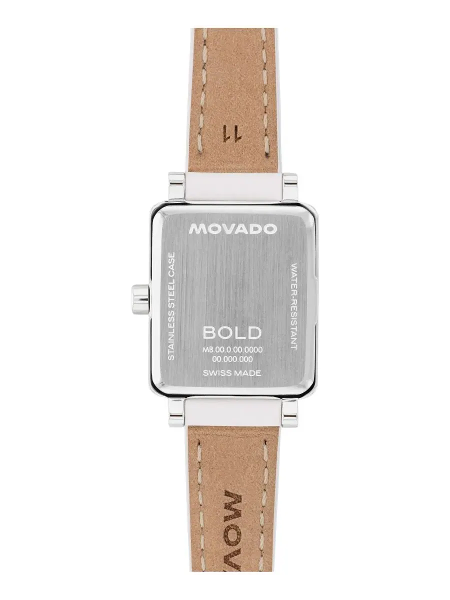Женские часы Bold Evolution 2.0 Mini Tank Swiss Quartz White Leather Watch, 20x23мм Movado — изображение 4 из 4