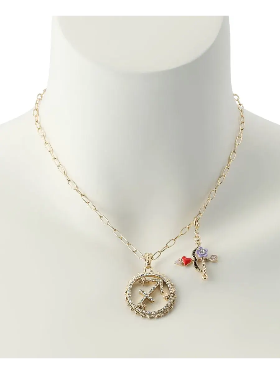 Комплект украшений с подвеской-стрельцом и кулоном-лучником Betsey Johnson — изображение 6 из 7, оттенок фиолетовый