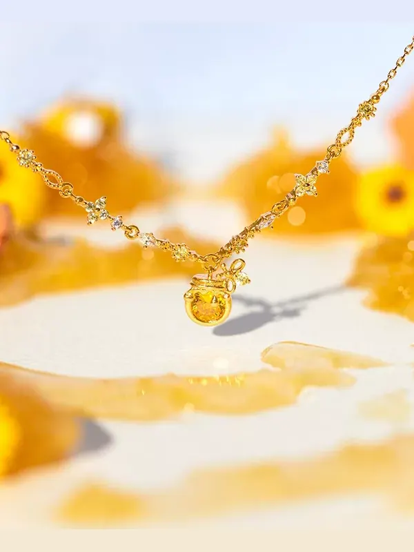 Кристальное ожерелье Disney Winnie the Pooh Sweet as Hunny Girls Crew — изображение 3 из 4, оттенок золото