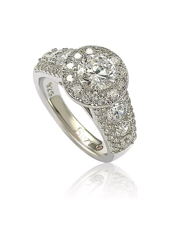 Обручальное кольцо Suzy Levian Bridal из стерлингового серебра с кубическим цирконием Suzy Levian — изображение 1 из 3