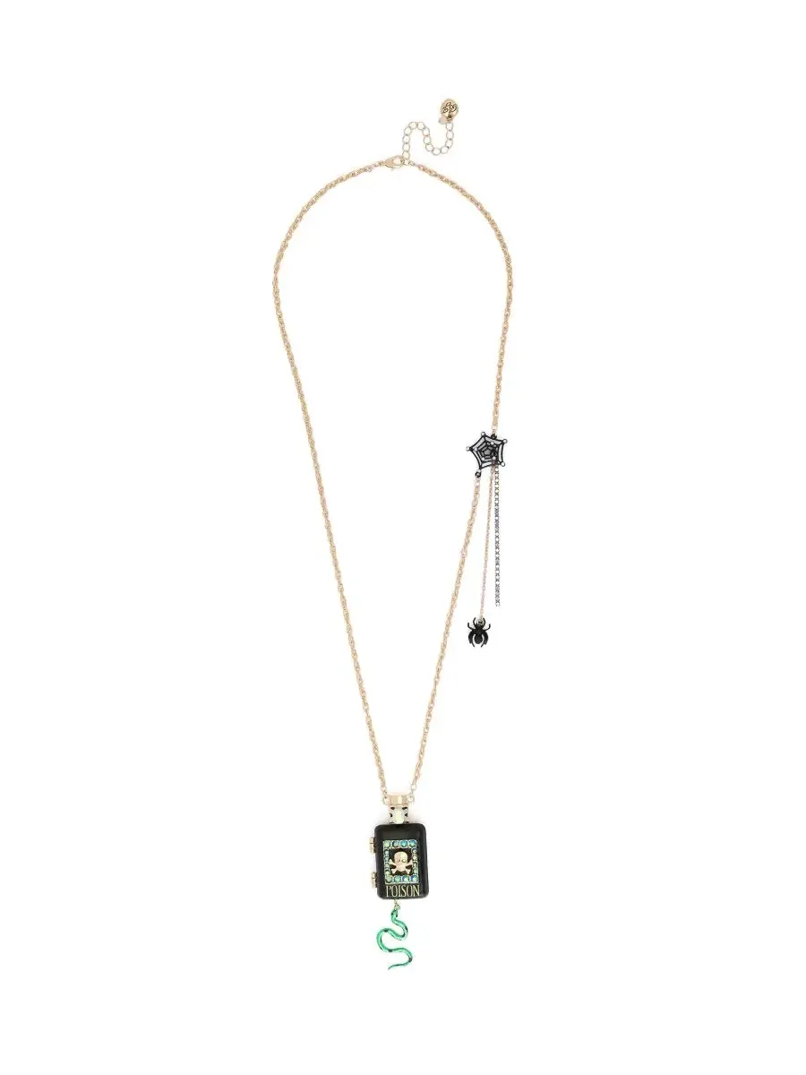 Кулон-подвеска с ядовитым зельем Faux-Stone Halloween Poison Potion Pendant Necklace Betsey Johnson — изображение 1 из 5