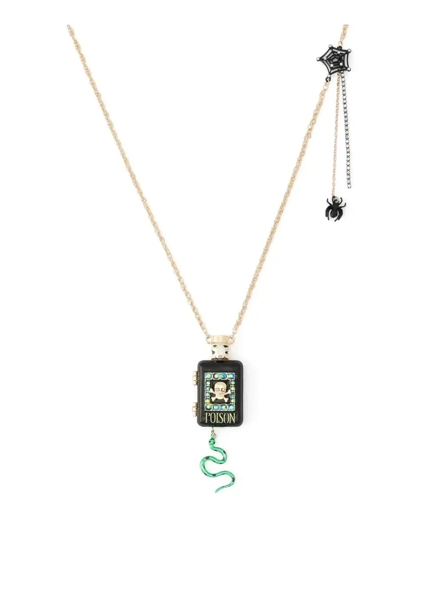 Кулон-подвеска с ядовитым зельем Faux-Stone Halloween Poison Potion Pendant Necklace Betsey Johnson — изображение 2 из 5