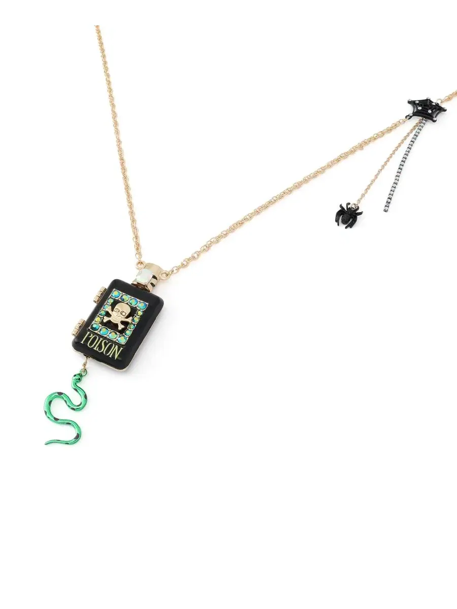 Кулон-подвеска с ядовитым зельем Faux-Stone Halloween Poison Potion Pendant Necklace Betsey Johnson — изображение 3 из 5
