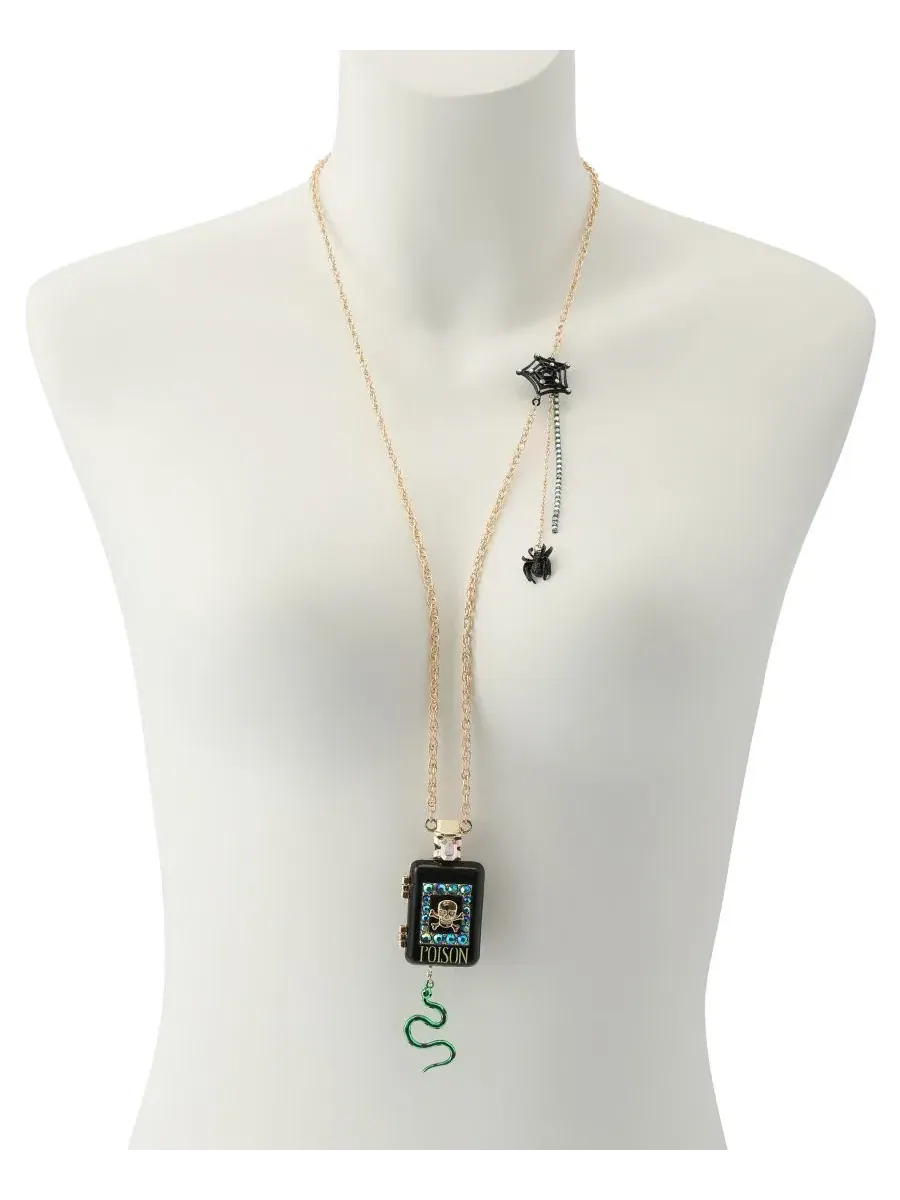 Кулон-подвеска с ядовитым зельем Faux-Stone Halloween Poison Potion Pendant Necklace Betsey Johnson — изображение 5 из 5