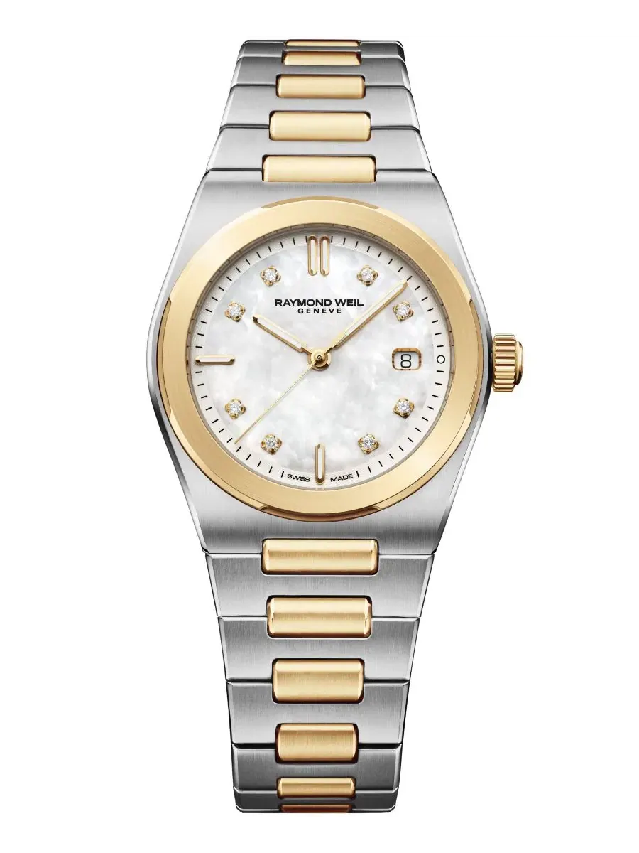 Женские часы с имитацией жемчуга, 30 мм Raymond Weil — изображение 1 из 3, оттенок желтый золотистый
