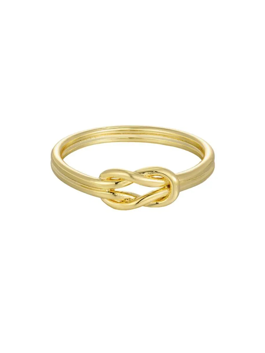 Кольцо Double Knot 14k Gold-Plated ADORNIA — изображение 1 из 4, оттенок золото