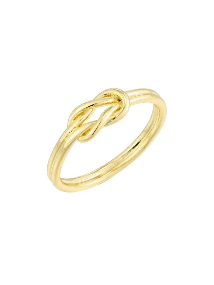 Кольцо Double Knot 14k Gold-Plated ADORNIA — изображение 2 из 4, оттенок золото