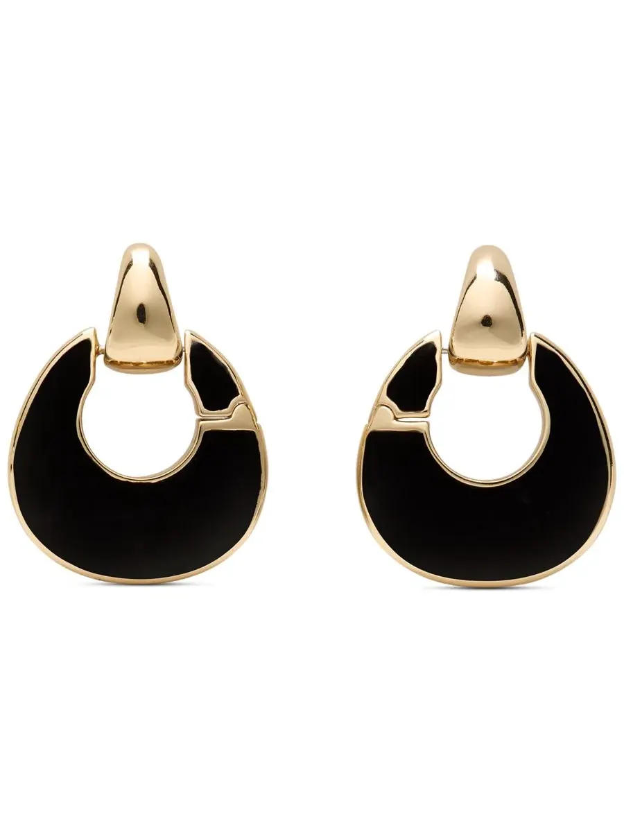 Серьги-кольца с кристаллами kate spade new york — изображение 1 из 3, оттенок черный