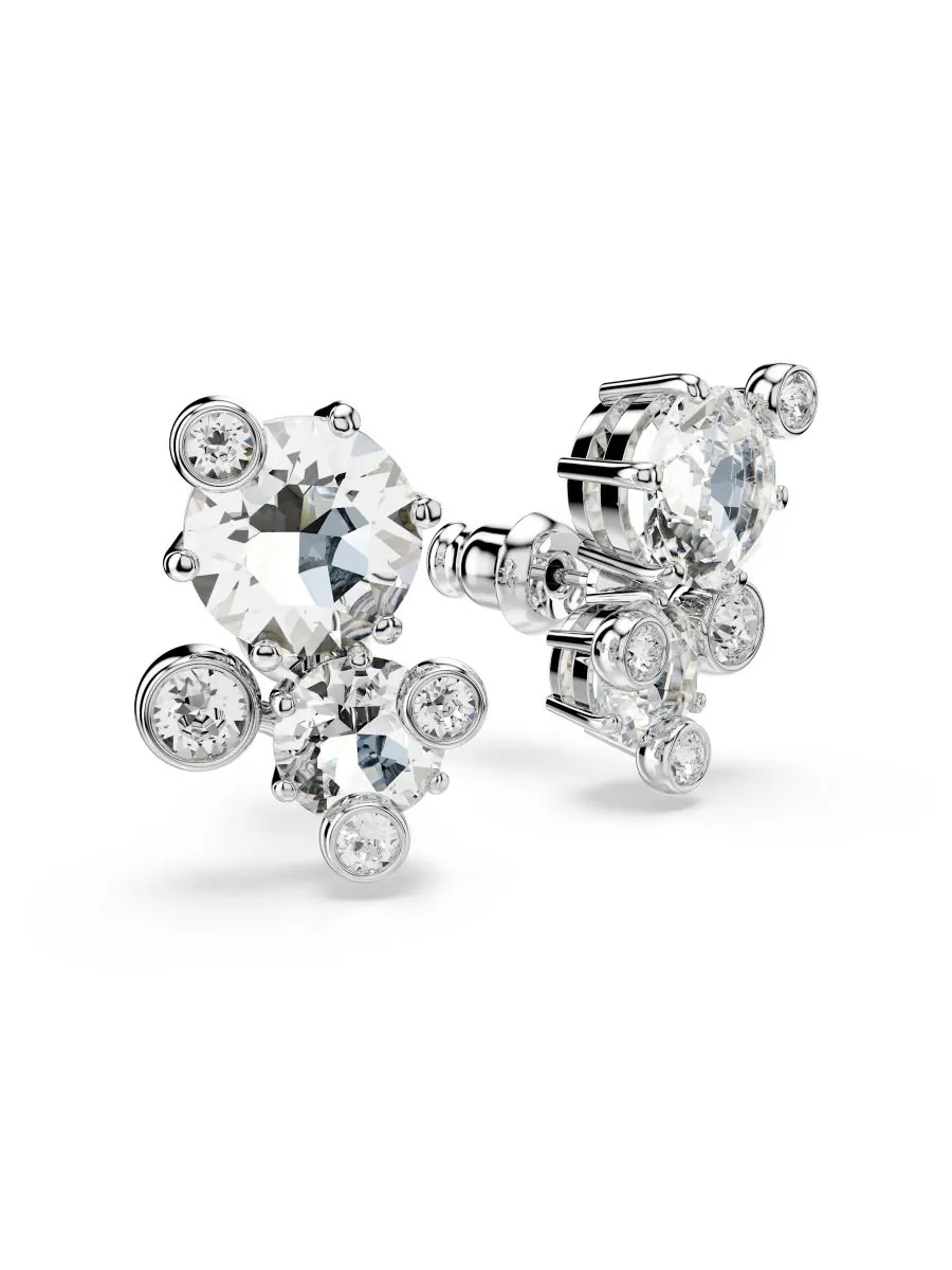 Серьги-гвоздики Constella с родиевым покрытием Swarovski — изображение 3 из 5, оттенок серебристый прозрачный