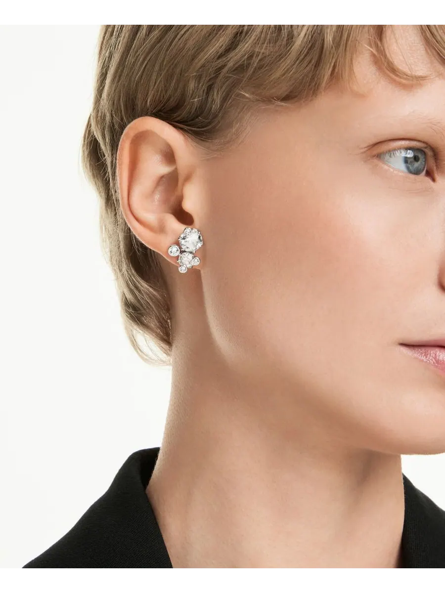 Серьги-гвоздики Constella с родиевым покрытием Swarovski — изображение 5 из 5, оттенок серебристый прозрачный