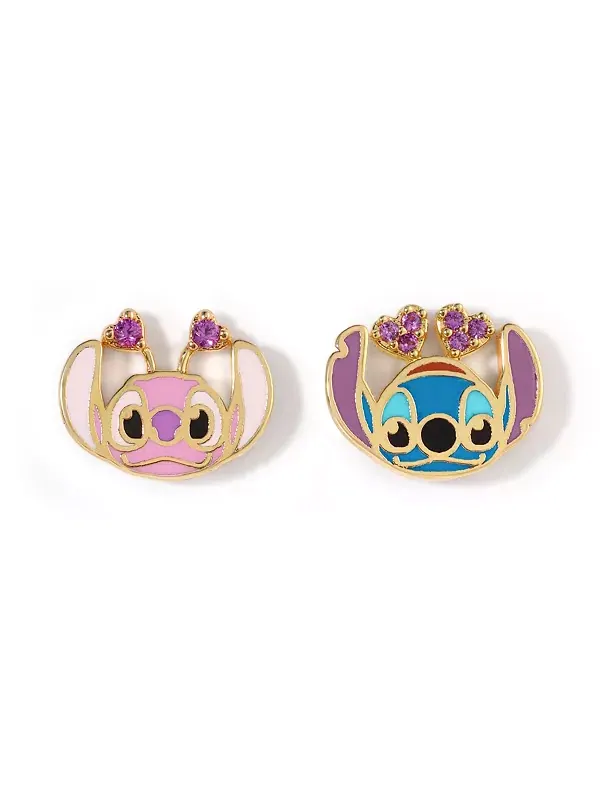 Ангелочки-Гвоздики с эмалевым стежком Disney Girls Crew — изображение 1 из 4, оттенок золото