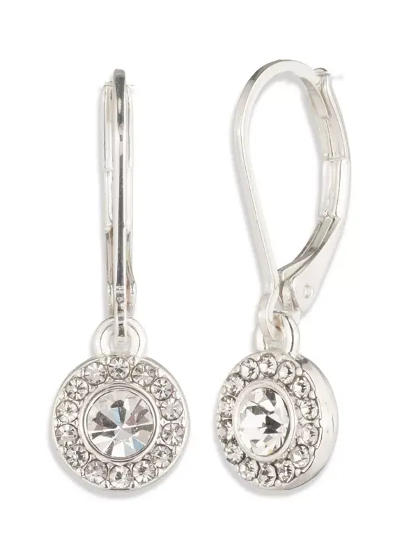 Серьги-Подвески с кристальным паве Lauren Ralph Lauren — изображение 1 из 2, оттенок серебряный