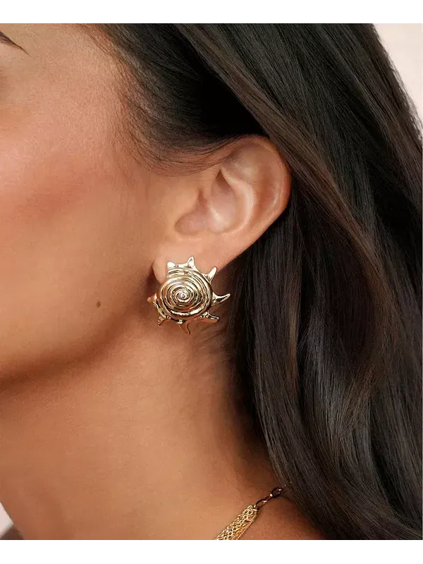 Крупные серьги Sorrento Ettika — изображение 4 из 4, оттенок золото