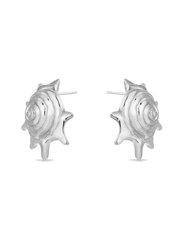 Крупные серьги Sorrento Ettika — изображение 3 из 4, оттенок серебряный