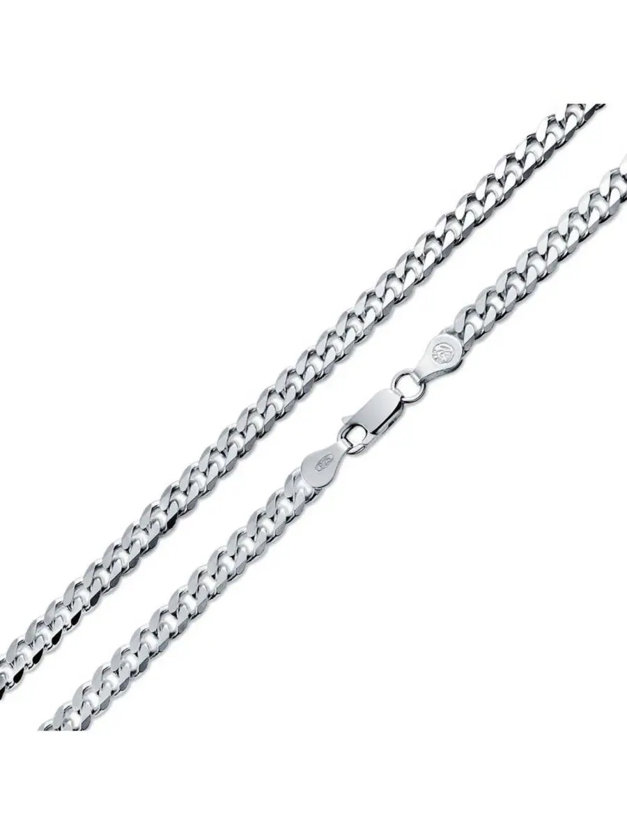Массивная массивная цепочка Miami Cuban Curb Chain из стерлингового серебра 925 пробы с алмазной — изображение 2 из 4