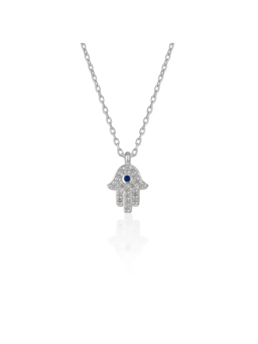 Кулон-подвеска Хамса Hand Necklace Sterling Silver Spero London — изображение 1 из 3, оттенок серебряный
