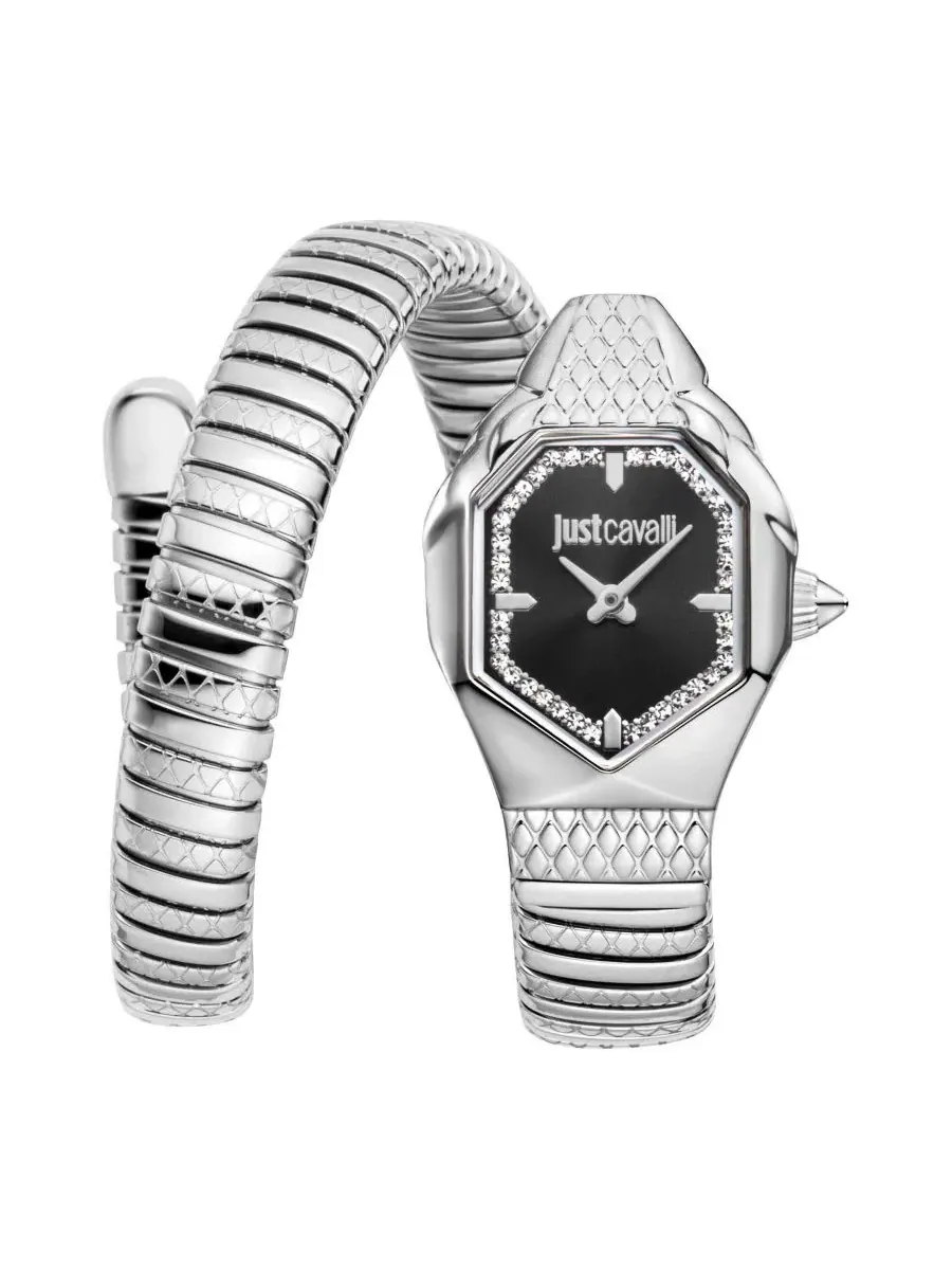 Женские часы Aria Quartz Stainless Steel Bracelet Watch Just Cavalli — серебристый