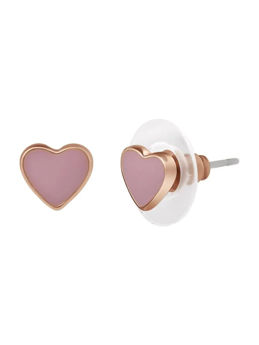 Комплект из ожерелья и сережек с сердечками Heart Charm Necklace and Earrings Set Jessica Simpson — изображение 3 из 5
