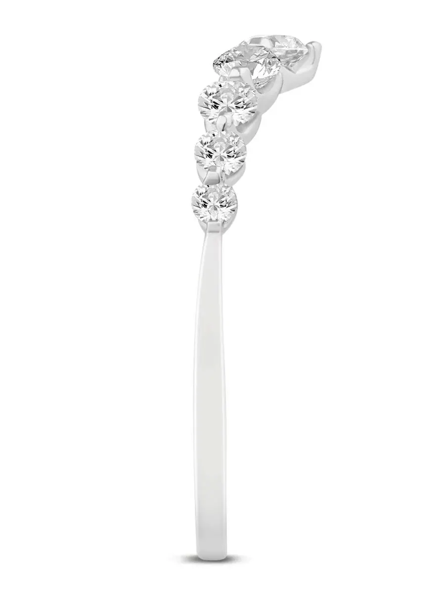 Кольцо с бриллиантами (1/2 ct. t.w.) 14K White Gold — изображение 4 из 4, оттенок золотистый