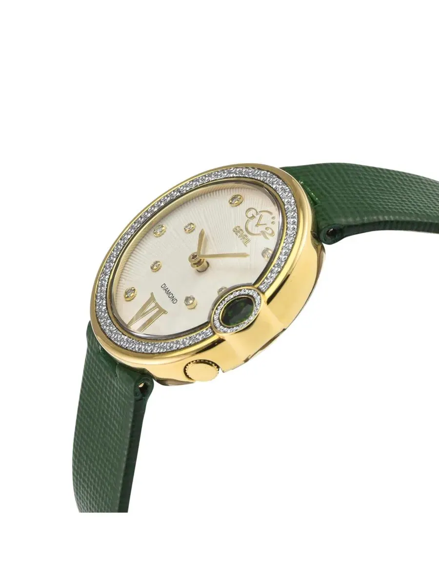 Женские часы Perugia Swiss Quartz Diamond с итальянским кожаным ремешком GV2 by Gevril — изображение 3 из 3