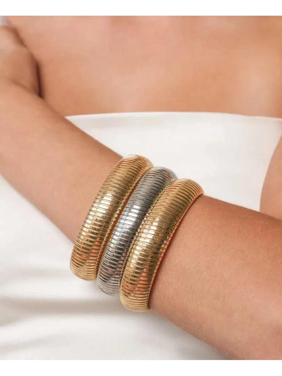 Набор из 3 браслетов Flex Snake Chain Stretch ETTIKA — изображение 2 из 3, оттенок мульти