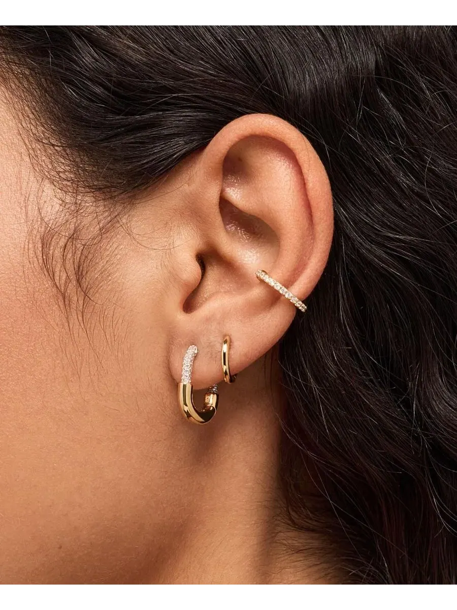 Серьги-пусеты мини с микропаве Бринли Ana Luisa — изображение 3 из 3, оттенок золото