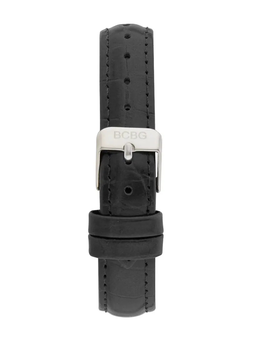 Женские часы BCBG с квадратным корпусом 27 мм, черные, Prism Glass Strap — изображение 2 из 4, оттенок черный