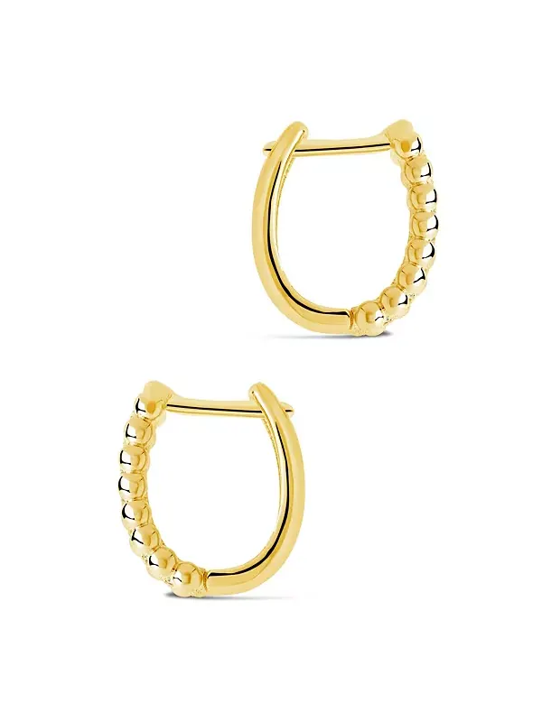 Микро-Серьги-Кольца Ellerie с кубическим цирконием Sterling Forever — изображение 3 из 4, оттенок золото