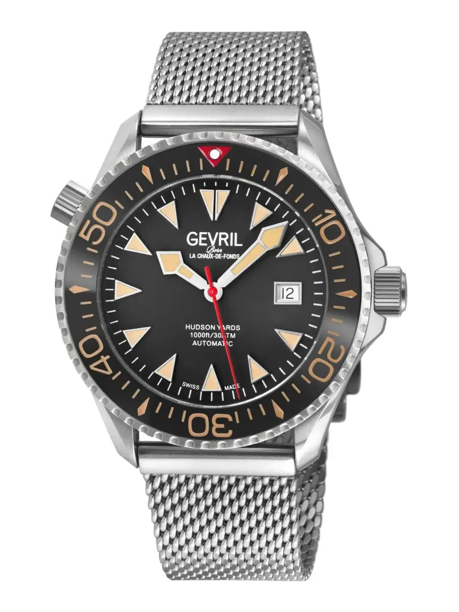 Мужские часы с автоподзаводом Hudson Yards Swiss Automatic Mesh band Gevril