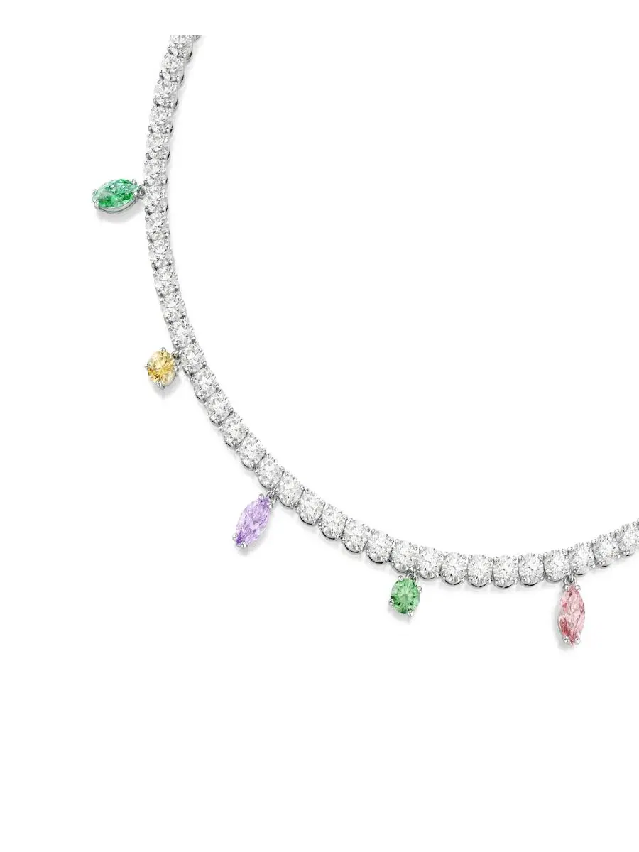 Ожерелье-чокер с кристаллами Swarovski Zirconia — изображение 3 из 7, оттенок мульти