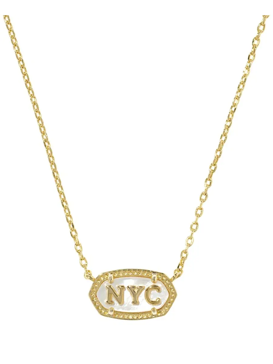 Подвеска Kendra Scott Elisa NYC с буквами, 14k золотое покрытие — изображение 1 из 5