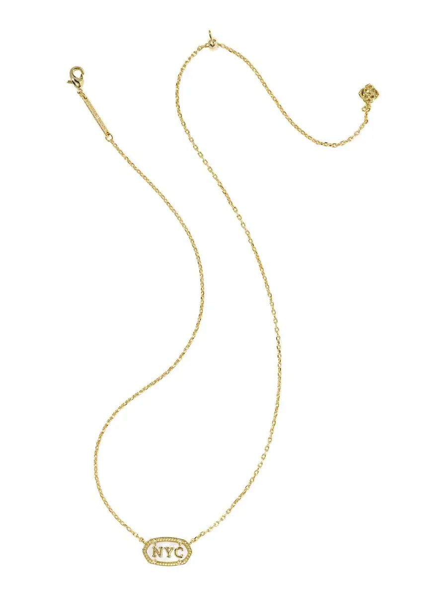 Подвеска Kendra Scott Elisa NYC с буквами, 14k золотое покрытие — изображение 2 из 5