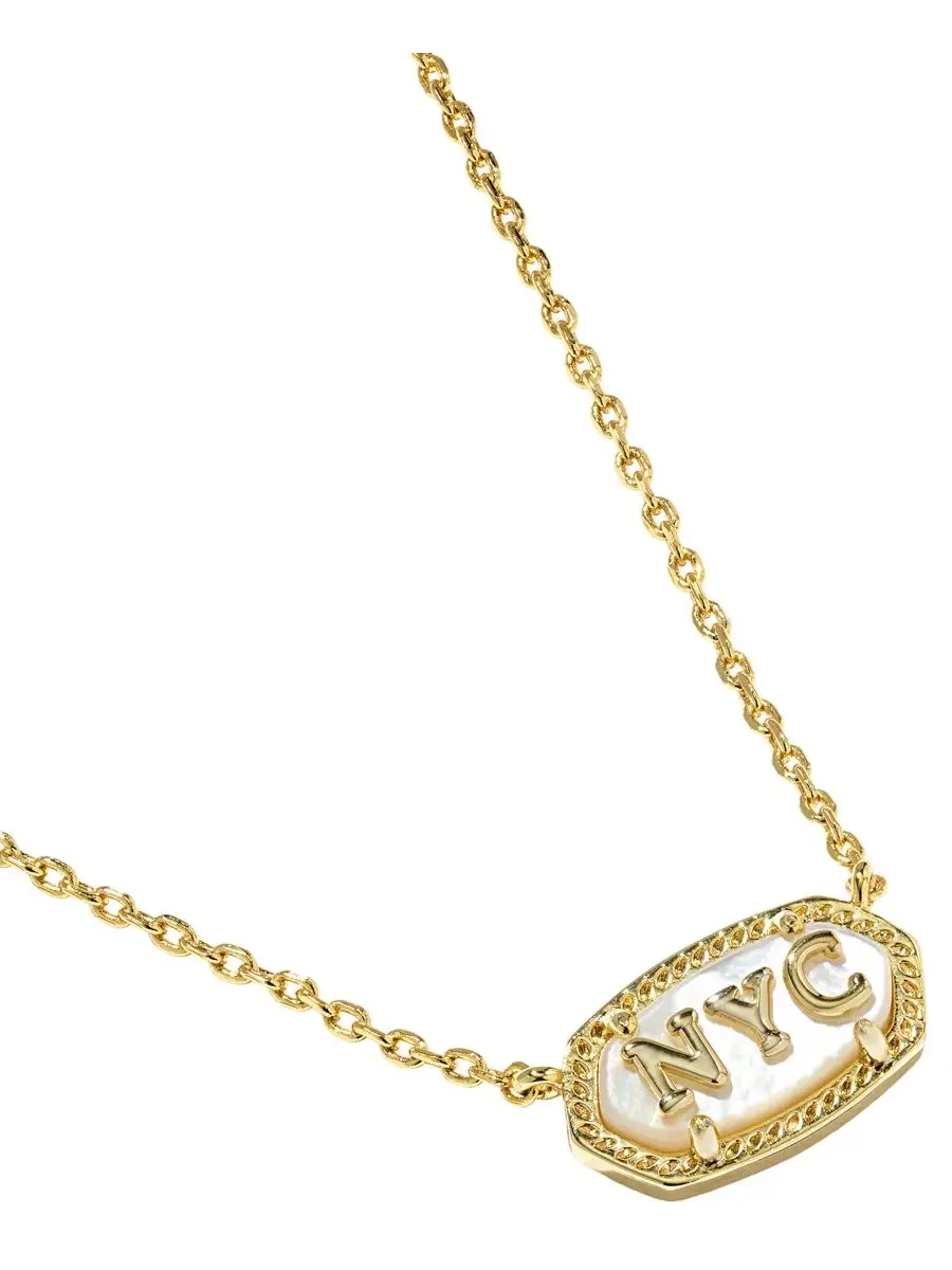 Подвеска Kendra Scott Elisa NYC с буквами, 14k золотое покрытие — изображение 3 из 5