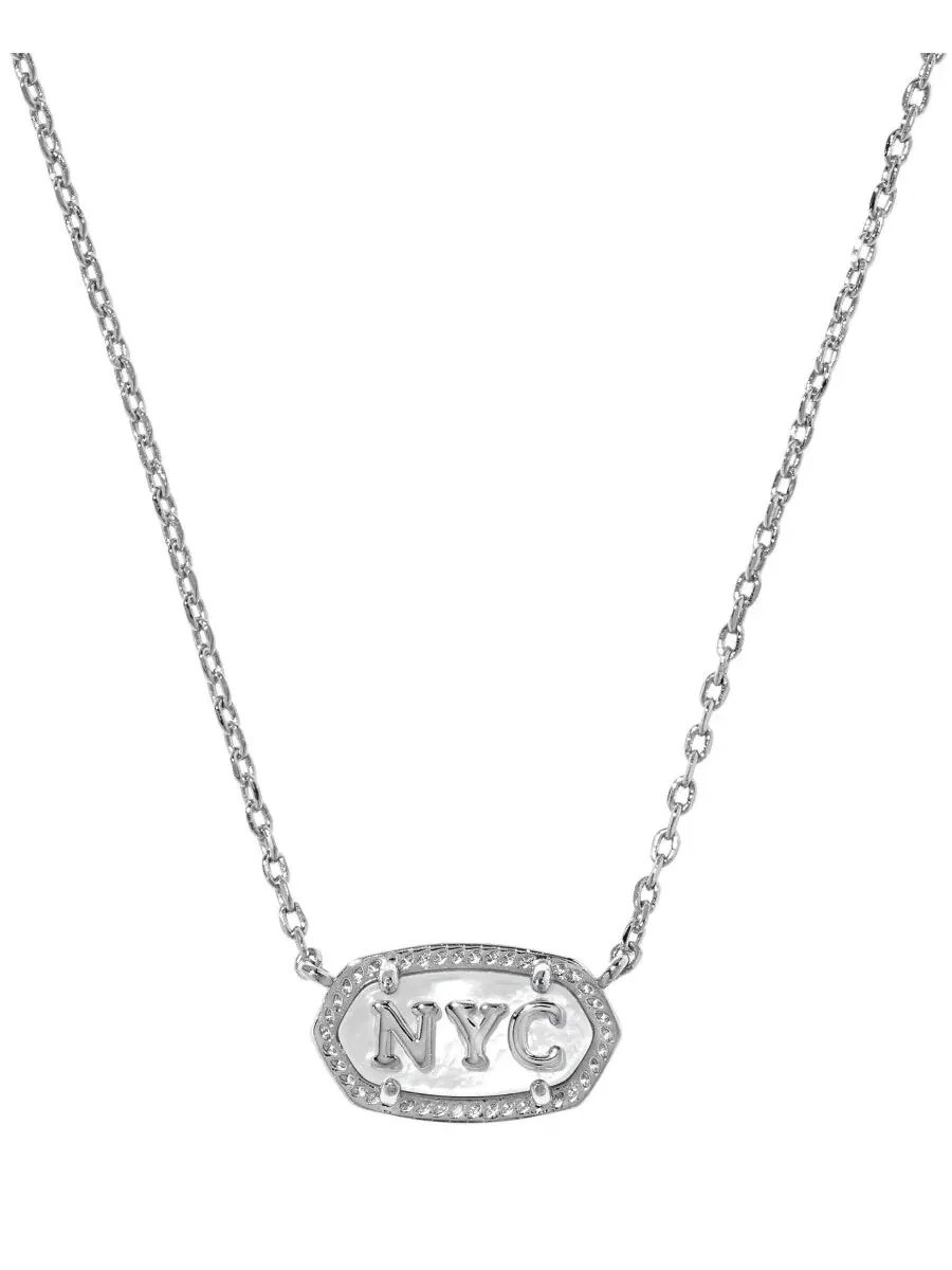Кулон-подвеска Elisa NYC с буквами и подвеской-копытом Kendra Scott — изображение 1 из 5, оттенок серебряный