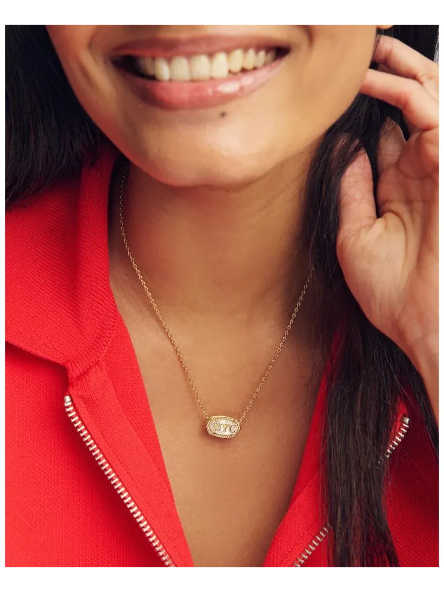 Кулон-подвеска Elisa NYC с буквами и подвеской-копытом Kendra Scott — изображение 4 из 5, оттенок серебряный