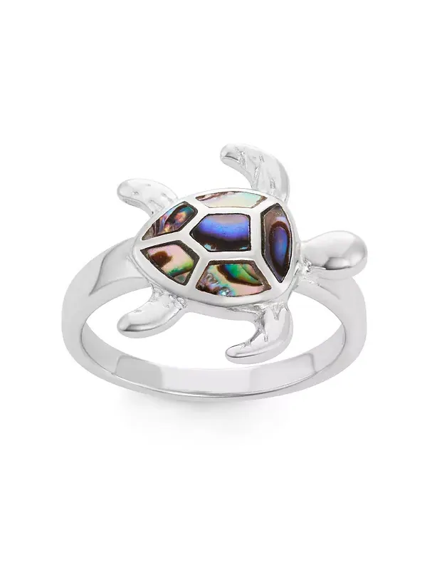 Серебряное кольцо с морским ушком Caribbean Treasures — изображение 1 из 2, оттенок серебряный