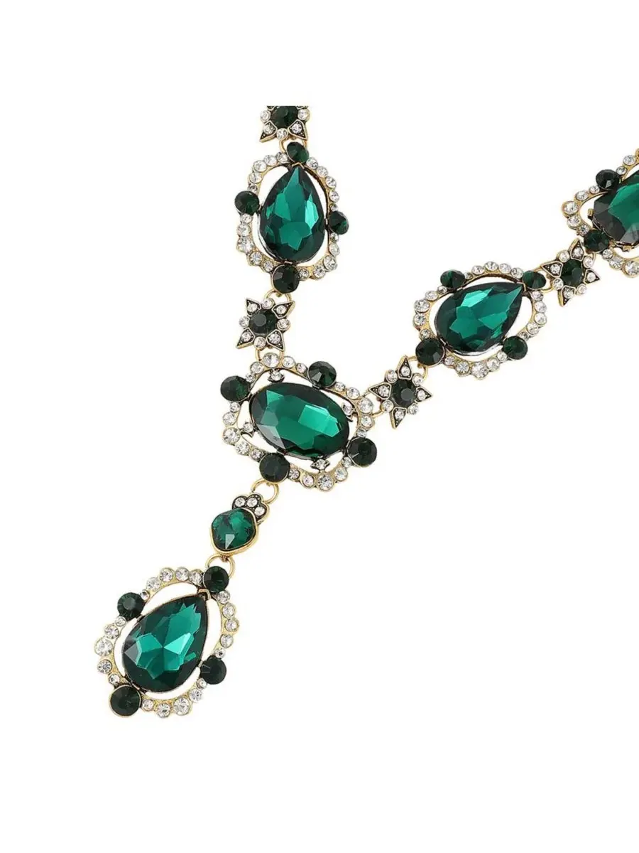 Колье SOHI Party Stone Statement Necklace — изображение 4 из 6, оттенок зеленый