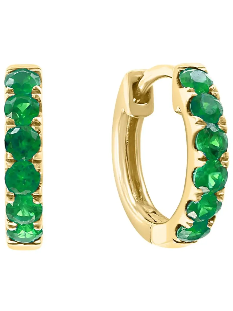Серьги-пусеты с изумрудами, модель Emerald (1/6 ct. t.w.) Pear EFFY Collection — изображение 1 из 3