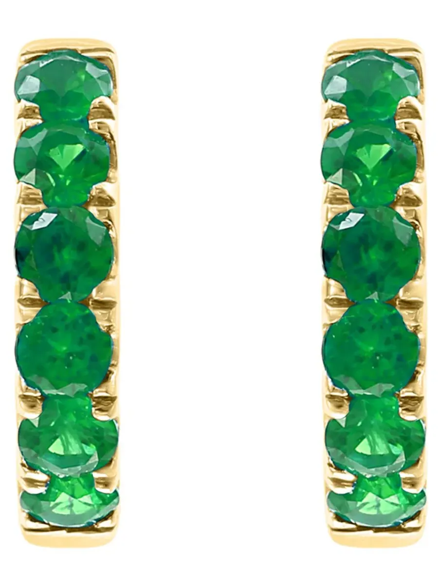 Серьги-пусеты с изумрудами, модель Emerald (1/6 ct. t.w.) Pear EFFY Collection — изображение 3 из 3