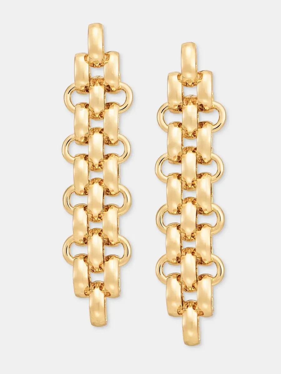 Серьги-подвески Rolo Chain Drop Lauren Ralph Lauren — изображение 1 из 3, оттенок золото