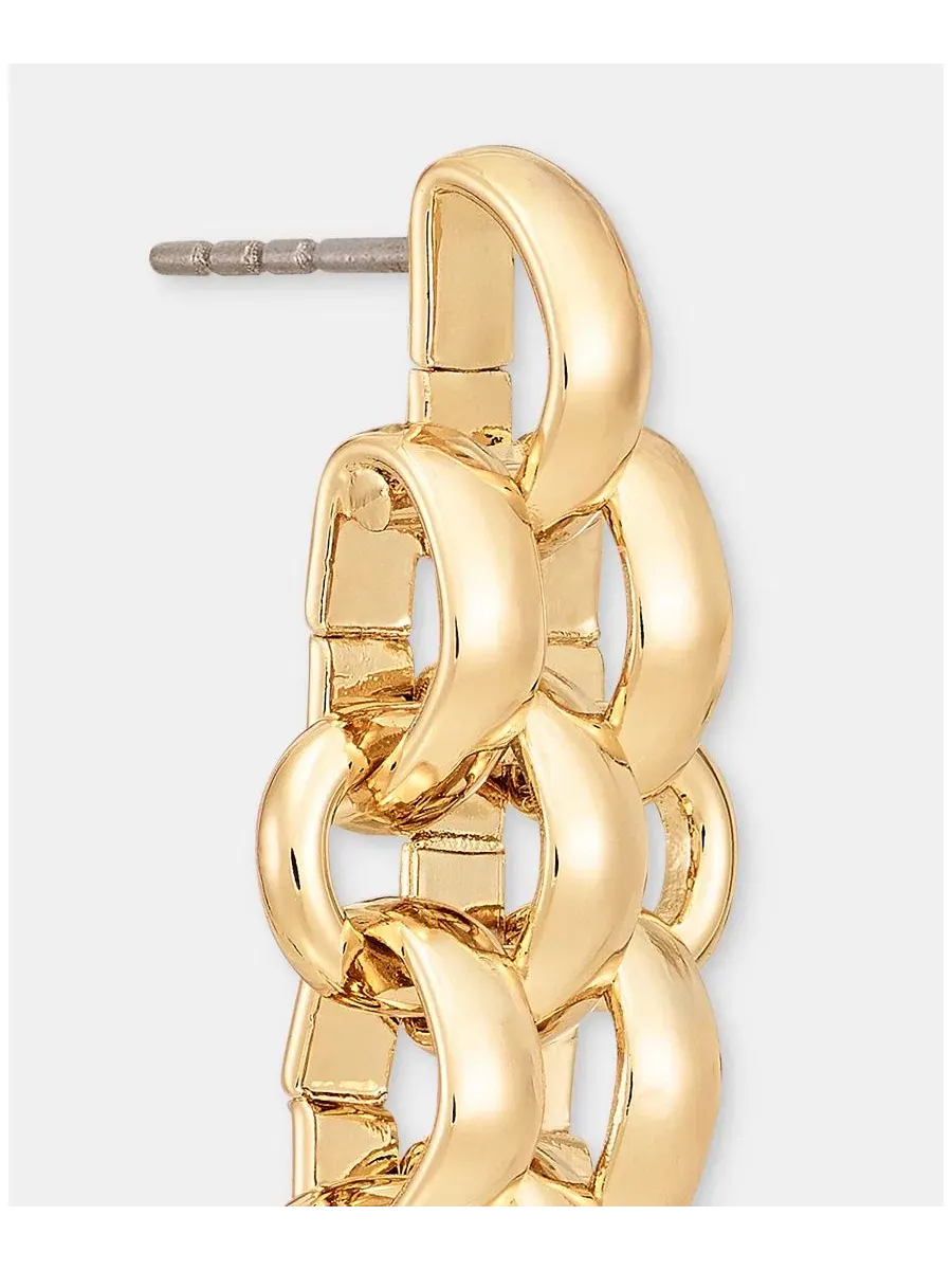 Серьги-подвески Rolo Chain Drop Lauren Ralph Lauren — изображение 3 из 3, оттенок золото