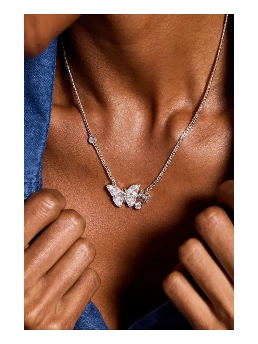 Стеклянное колье-бабочка в цепочке Alex And Ani — изображение 3 из 3, оттенок нет цвета